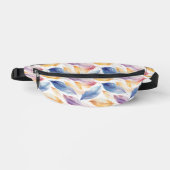 Farbenfrohe AquarellFedern Bauchtasche (Vorderseite)