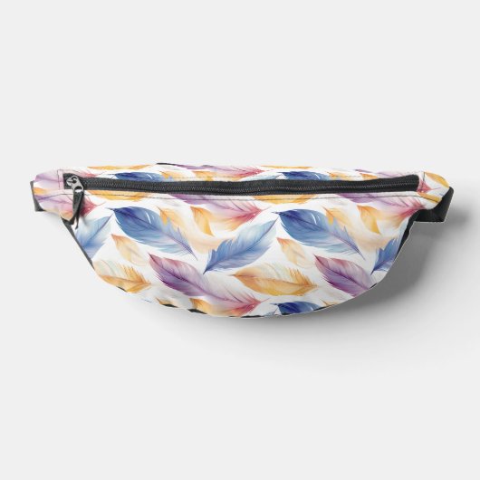 Farbenfrohe AquarellFedern Bauchtasche (Ablage )