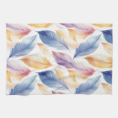 Farbenfrohe AquarellFedern Geschirrtuch (Horizontal)