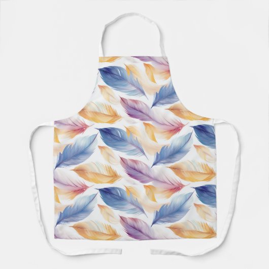 Farbenfrohe AquarellFedern Schürze (Vorderseite)