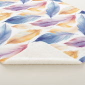 Farbenfrohe AquarellFedern Sherpadecke (3/4)