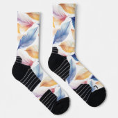 Farbenfrohe AquarellFedern Socken (Rechts)