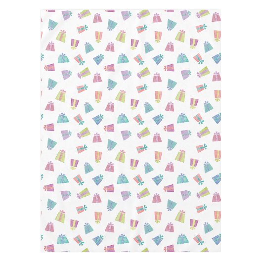 Farbenfrohe Aquarellgeschenke Party Design Tischdecke (Vorderseite)