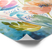 Farbenfrohe Aquarellkunst Poster (Ecke)