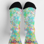 Farbenfrohe Aquarellmalerei Moderne Moderne Socken (Oben)