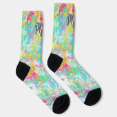 Farbenfrohe Aquarellmalerei Moderne Moderne Socken (Rechts)