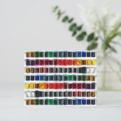 Farbenfrohe Aquarellmalerei Postkarte (Stehend Vorderseite)