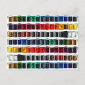 Farbenfrohe Aquarellmalerei Postkarte (Vorderseite)