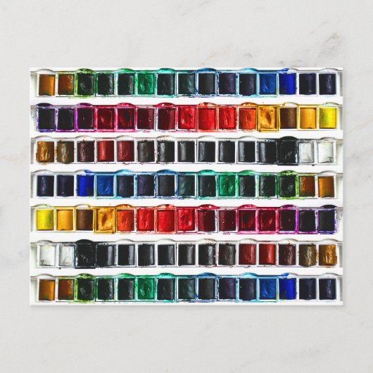 Farbenfrohe Aquarellmalerei Postkarte (Vorderseite)