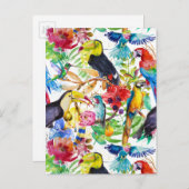 Farbenfrohe Aquarellpfeifen 2 Postkarte (Vorne/Hinten)