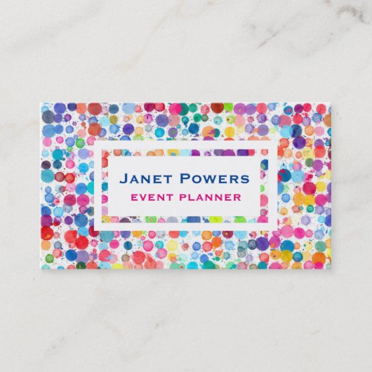 farbenfrohe Aquarelltöne, kundenspezifische Visite Visitenkarte (Vorderseite)
