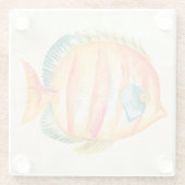 Farbenfrohe Aquarienfische Glasuntersetzer (Rückseite)