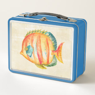 Farbenfrohe Aquarienfische Metall Lunch Box