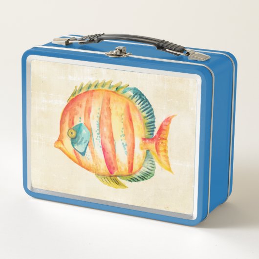 Farbenfrohe Aquarienfische Metall Lunch Box (Vorderseite)