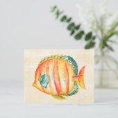 Farbenfrohe Aquarienfische Postkarte (Stehend Vorderseite)
