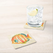 Farbenfrohe Aquarienfische Rechteckiger Pappuntersetzer (Vor Ort)