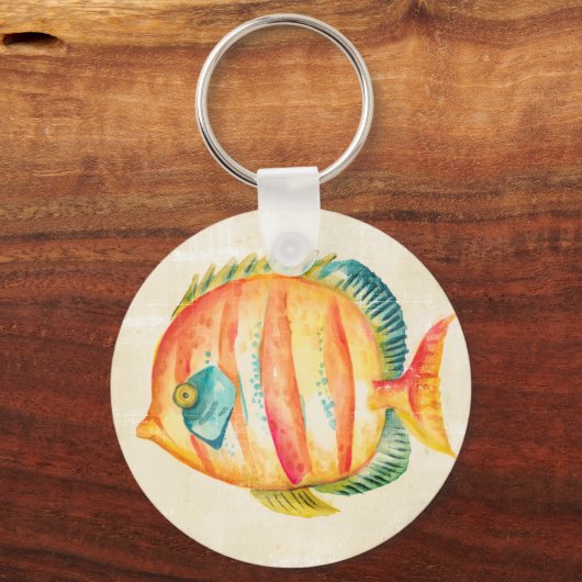 Farbenfrohe Aquarienfische Schlüsselanhänger (Vorderseite)