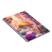 Farbenfrohe Aquarium Bright & Shiny Pastel Rose Notizblock (Rechte Seite)
