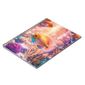 Farbenfrohe Aquarium Bright & Shiny Pastel Rose Notizblock (Linke Seite)