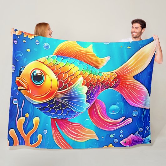 Farbenfrohe Aquarium Fleecedecke (Beispiel)