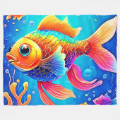 Farbenfrohe Aquarium Fleecedecke (Vorderseite (Horizontal))