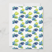 Farbenfrohe Aquarium Hochzeit Einladung (Rückseite)