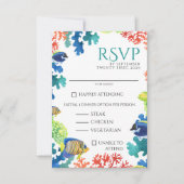 Farbenfrohe Aquarium-Küche RSVP Karte (Vorderseite)