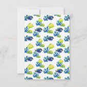 Farbenfrohe Aquarium-Küche RSVP Karte (Rückseite)