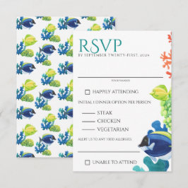 Farbenfrohe Aquarium-Küche RSVP Karte