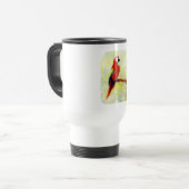 Farbenfrohe Ara Art Parrot Reisebecher (Vorderseite Links)