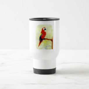 Farbenfrohe Ara Art Parrot Reisebecher