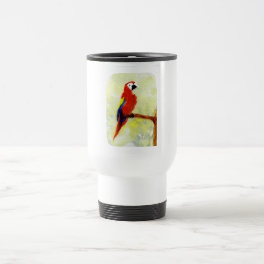 Farbenfrohe Ara Art Parrot Reisebecher (Mittel)