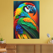 Farbenfrohe Ara Papagei Vogel MalCanvas Print Leinwanddruck (Insitu (Wohnzimmer))