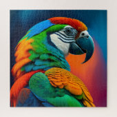 Farbenfrohe Ara Papagei Vogel MalCanvas Print Puzzle (Vertikal)