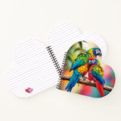 Farbenfrohe Ara Parrots auf einem Zweig-45739 Notizblock (Innenseite)