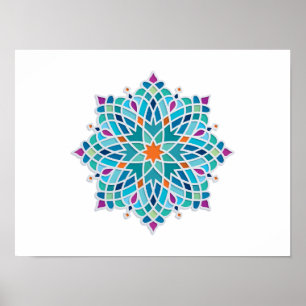 Farbenfrohe arabische Einrichtung Poster