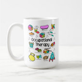 Farbenfrohe Arbeitstherapie Kaffeetasse (Links)