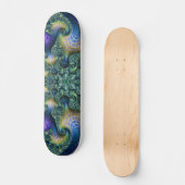 Farbenfrohe architektonische Spiralen Fraktal Abst Skateboard (Vorderseite)