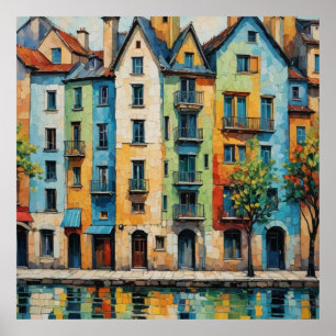 Farbenfrohe Architektur1 Poster