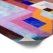 Farbenfrohe Architektur : Paul Klee 1917 Poster (Ecke)