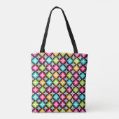 Farbenfrohe Argyle mit Blumenmuster Tasche (Rückseite)