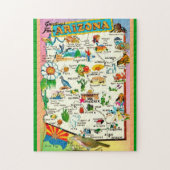 Farbenfrohe Arizona Karte 11x14 Jigsaw Puzzle (Vertikal)