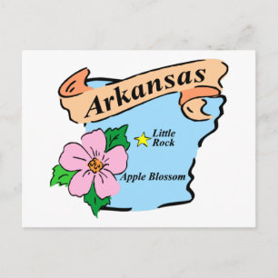Farbenfrohe Arkansas Karte Geschenke und T-Shirts