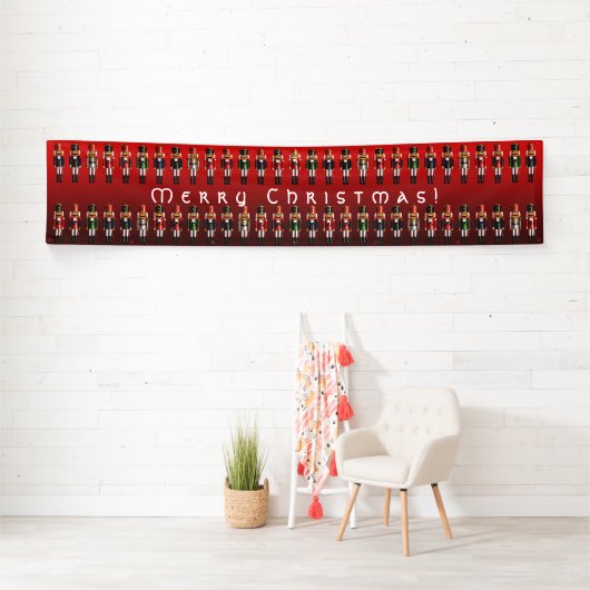 Farbenfrohe Armee von Nutty Nutcracker Spielzeugso Banner (Insitu)