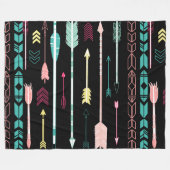 Farbenfrohe Arrow-Auswahl über schwarz Fleecedecke (Vorderseite (Horizontal))