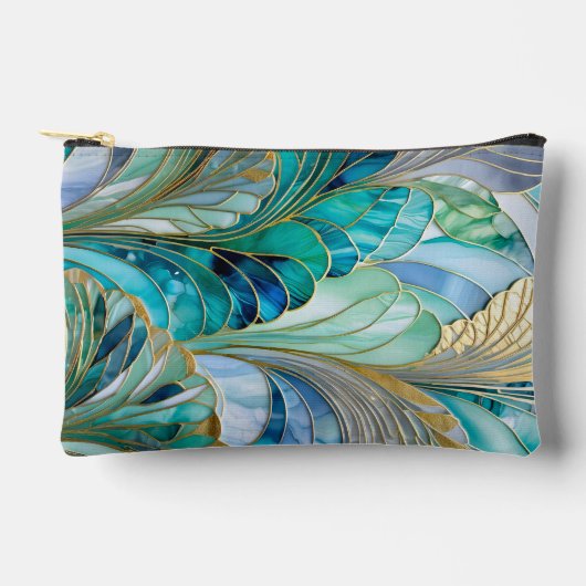 Farbenfrohe Art Deco Accessoire Tasche (Vorderseite)