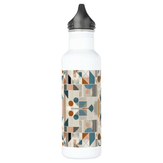 Farbenfrohe Art Deco Design Edelstahlflasche (Links)