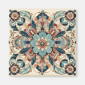 Farbenfrohe Art Deco Design Magnet (Vorne)