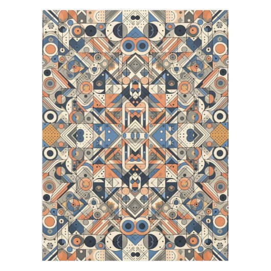 Farbenfrohe Art Deco Design Tischdecke (Vorderseite)