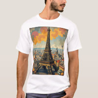 Farbenfrohe Art Deco Eiffelturm